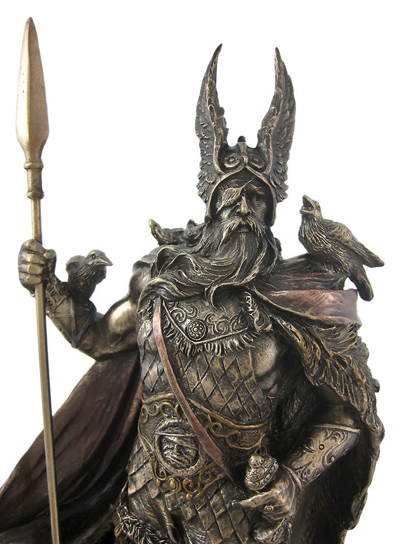 Unicorn Studio 9.75 Inch Norse God - Odin Cold Cast Bronze Sculpture Figurine One Size - Image 4